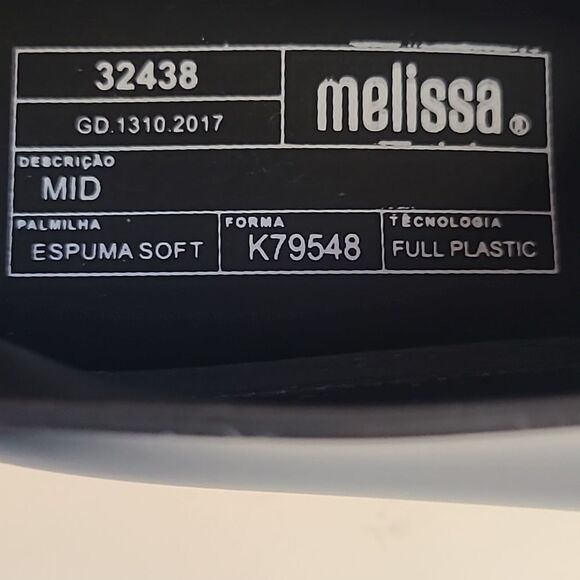 Melissa Mid Espuma Soft Plastic Black with Round Pink Heels Size 6 EU 37 - Picture 13 of 13